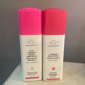 Drunk elephant retinol cream and glycolic cream night serum